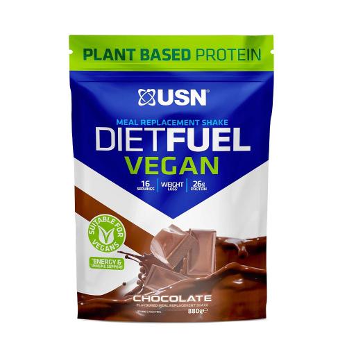 USN Diet Fuel Veganské koktejly nahrazující jídlo - Diet Fuel Vegan Meal Replacement Shakes (880 g, Čokoláda)