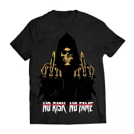 Skull Labs No Risk, No Fame Tričko (XXL, Černé / Zlato)