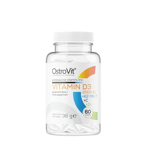 OstroVit Vitamin D3 2000 IU + K2 MK-7 + C + zinek  (60 Kapsla)