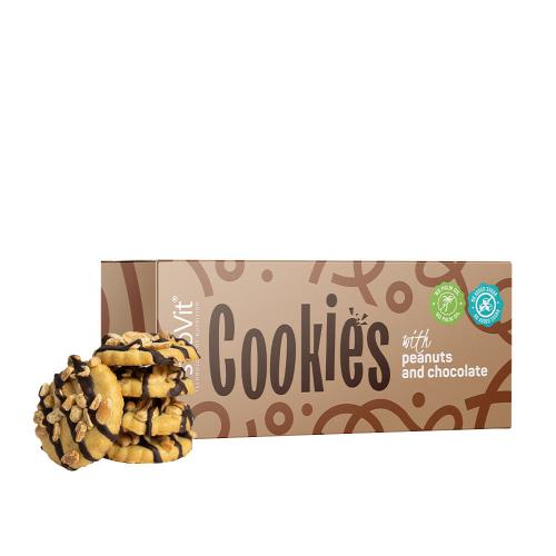 OstroVit Sušenky s arašídy a čokoládou - Cookies with peanuts and chocolate (125 g)