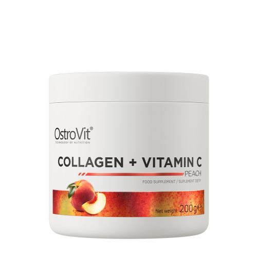 OstroVit Kolagen + vitamin C - Collagen + Vitamin C (200 g, Broskev)