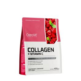  OstroVit Kolagen + vitamin C - Collagen + Vitamin C (400 g, Malinová limonáda s mátou)