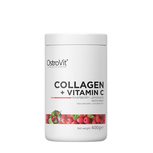 OstroVit Kolagen + vitamin C - Collagen + Vitamin C (400 g, Malinová limonáda s mátou)