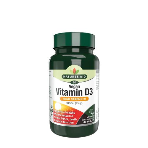 Natures Aid Vitamin D3 1000 IU (veganský)  (60 Tableta)