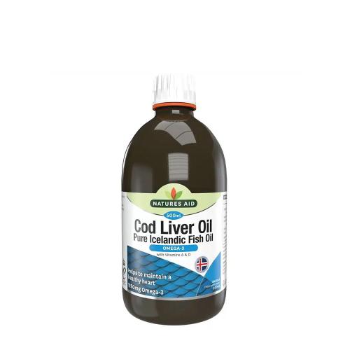 Natures Aid Olej z tresčích jater - Cod Liver Oil (500 ml)