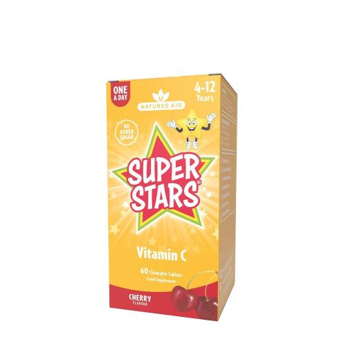 Natures Aid Super Stars Vitamin C - třešňová příchuť  (60 Žuvacia tableta)