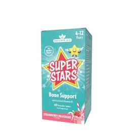   Natures Aid Super Stars Bone Support - příchuť jahodového koktejlu (60 Žuvacia tableta)