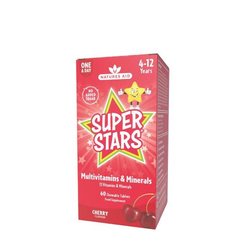 Natures Aid Multivitamín Super Stars - Super Stars Multivitamin (60 Žuvacia tableta, Třešeň)