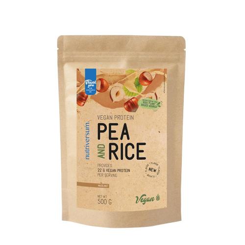 Nutriversum Veganský protein z hrachu a rýže - VEGAN  (500 g, Lískové ořechy)