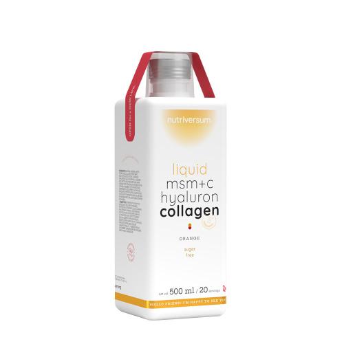 Nutriversum Tekutý MSM+C hyaluronový kolagen - Liquid MSM+C Hyaluron Collagen (500 ml, Pomeranč)