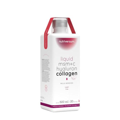 Nutriversum Tekutý MSM+C hyaluronový kolagen - Liquid MSM+C Hyaluron Collagen (500 ml, Wild Berries)