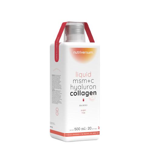 Nutriversum Tekutý MSM+C hyaluronový kolagen - Liquid MSM+C Hyaluron Collagen (500 ml, Mango)