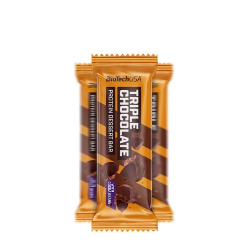 BioTechUSA Proteinová dezertní tyčinka - Protein Dessert Bar (50 g, Trojitá čokoláda)