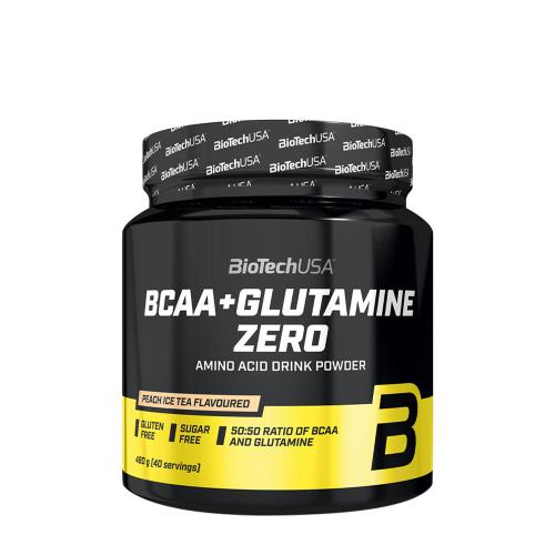 BioTechUSA BCAA+Glutamine Zero  (480 g, Broskvový ledový čaj)