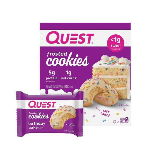 Quest Nutrition Mražené sušenky - Frosted Cookies (25 g, Birthday Cake)