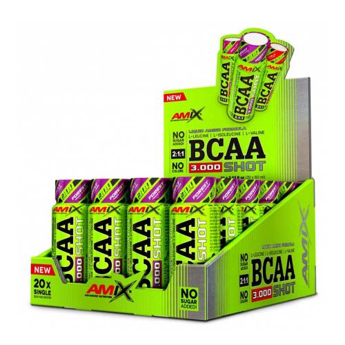 Amix BCAA 3000 Shot - BCAA 3000 Shot (20 x 60 ml, Lesní ovoce)