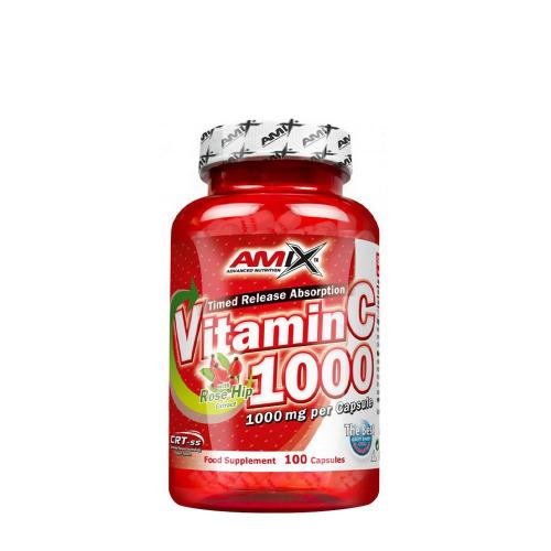 Amix Vitamin C 1000 mg s šípky - Vitamin C 1000 mg with Rose Hips (100 Kapsla)