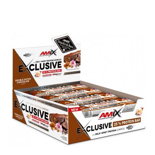 Amix Exkluzivní proteinová tyčinka - Exclusive Protein Bar (12 x 85g, Double Dutch Chocolate)