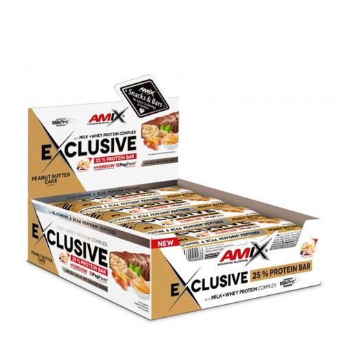 Amix Exkluzivní proteinová tyčinka - Exclusive Protein Bar (12 x 85g, Peanut Butter Cake)