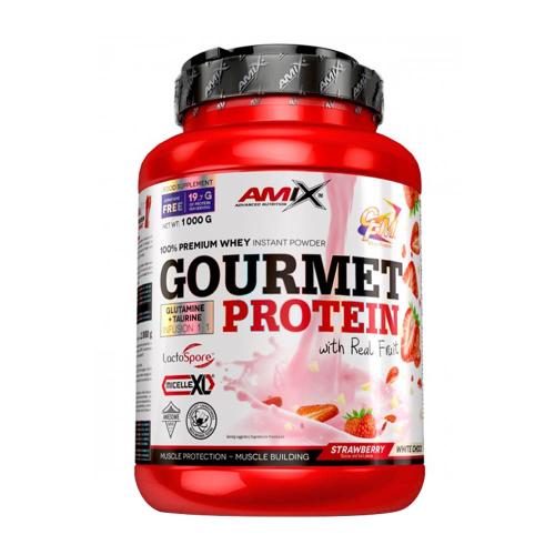 Amix Gourmet Protein - Gourmet Protein (1000 g, Jahodová bílá čokoláda)