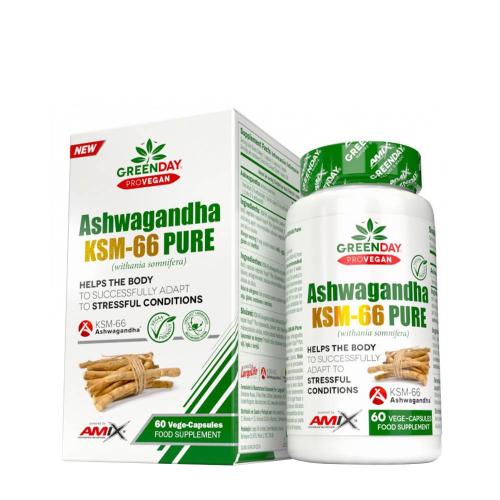 Amix GreenDays® ProVegan Ashwagandha KSM-66 Pure - GreenDays® ProVegan Ashwagandha KSM-66 Pure (60 Kapsla)