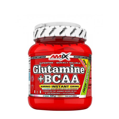 Amix Glutamin + BCAA v prášku - Glutamine + BCAA powder (530 g, Citron Limetka)