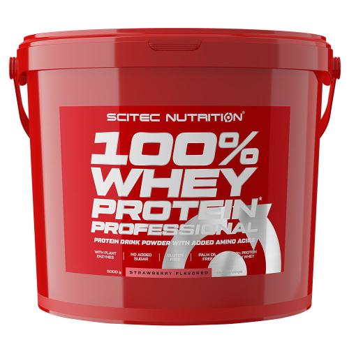 Scitec Nutrition 100% syrovátkový protein Professional - 100% Whey Protein Professional (5000 g, Jahoda)