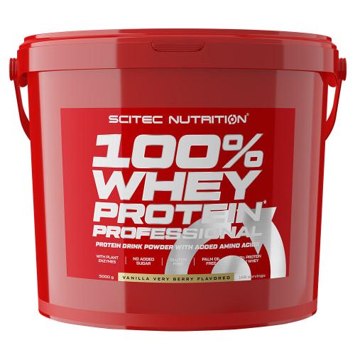 Scitec Nutrition 100% syrovátkový protein Professional - 100% Whey Protein Professional (5000 g, Vanilka-divoké bobule)