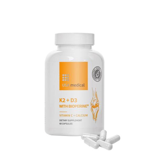 USA medical K2+D3 s bioperinem - K2+D3 With Bioperine (60 Kapsla)