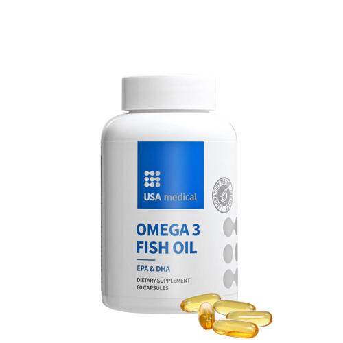 USA medical Omega 3 rybí olej - Omega 3 Fish Oil (60 Měkká kapsla)