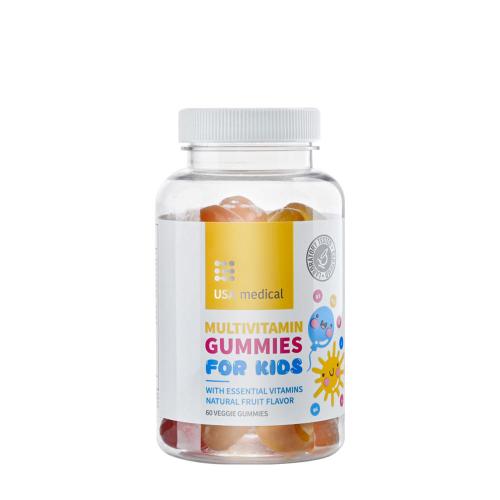 USA medical Multivitamin Gummies For kids (60 Gumový cukr, Přírodní ovocná příchuť)