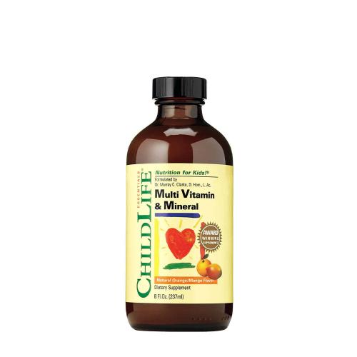 ChildLife Dětský multi vitamin a minerál - Children’s Multi Vitamin & Mineral (237 ml, Pomeranč a mango)