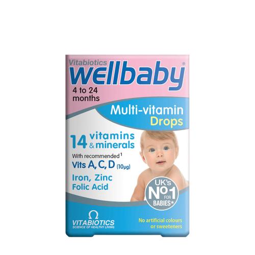Vitabiotics Wellbaby multivitamínové kapky - Wellbaby Multi-vitamin Drops (30 ml)