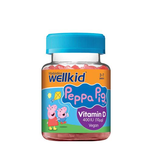 Vitabiotics Wellkid Peppa Pig Vitamin D 400 IU  - Wellkid Peppa Pig Vitamin D 400 IU  (30 Gumový cukr, Jahoda)