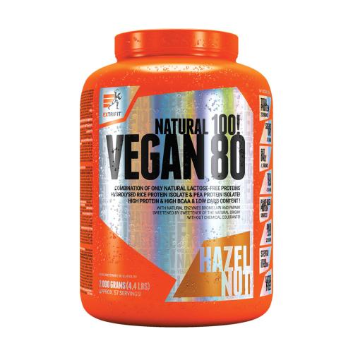 Extrifit Vegan 80 - Vegan 80 (2000 g, Lískové ořechy)