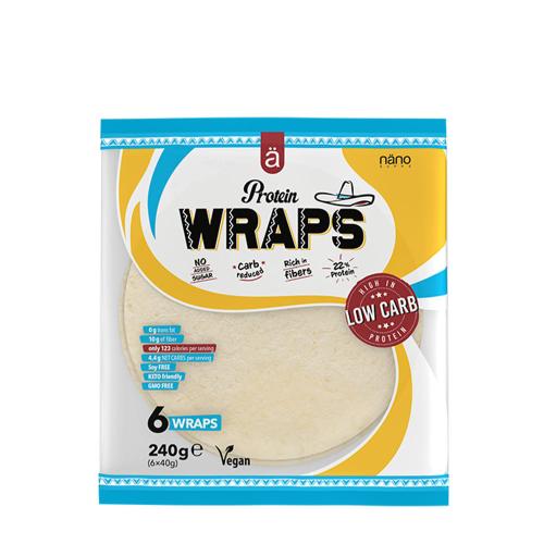 Nanosupps Proteinový zábal - tortilla z pšeničné mouky - Protein Wrap - Wheat Flour tortilla (240 g, Přírodní)