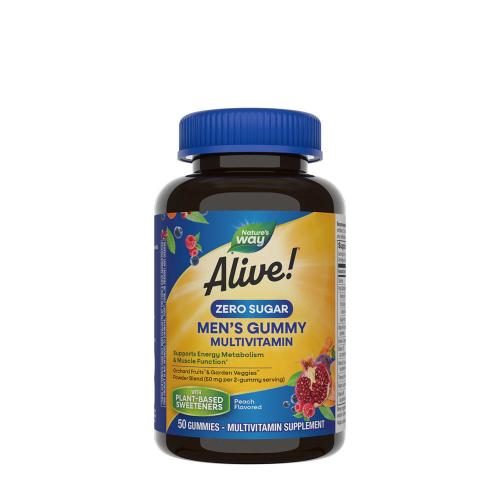 Natures Way Alive!® Zero Sugar Men's Gummy Multivitamin (50 Gumový cukr)