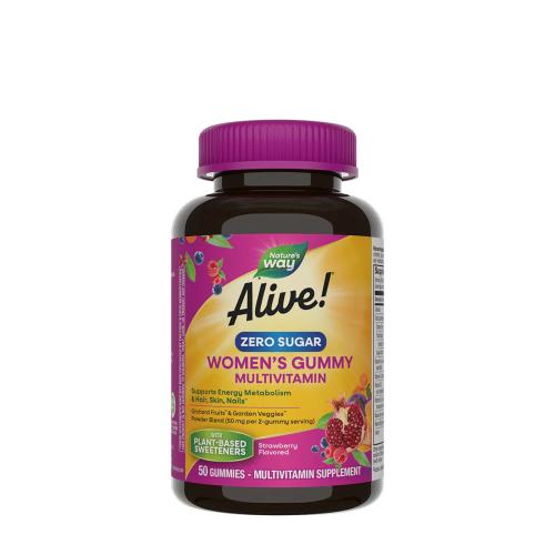 Natures Way Alive!® Zero Sugar Women's Gummy Multivitamin (50 Gumový cukr)