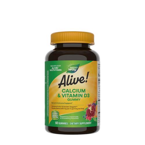 Natures Way Alive!® Calcium + D3 Gummies (60 Gumový cukr)