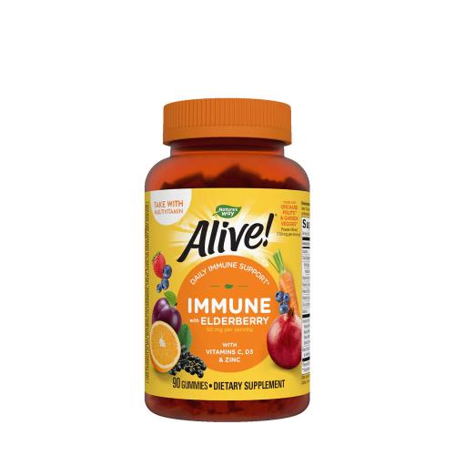 Natures Way Alive!® Premium Immune Gummies (90 Gumový cukr, Třešeň a hroznové víno)