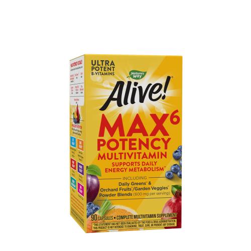 Natures Way Alive!® Max6 Max Potency Daily Multivitamin (90 Kapsla)