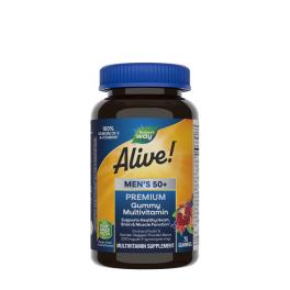   Nature's Way Alive!® Premium Men’s 50+ Gummy Multivitamin (75 Gumový cukr, Třešeň, pomeranč a hroznové víno)