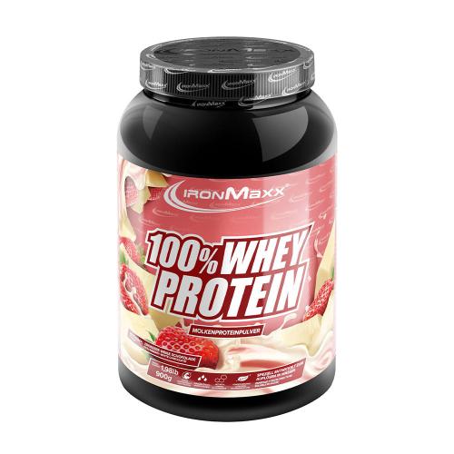 Ironmaxx 100% Whey Protein (900 g, Jahodová bílá čokoláda)