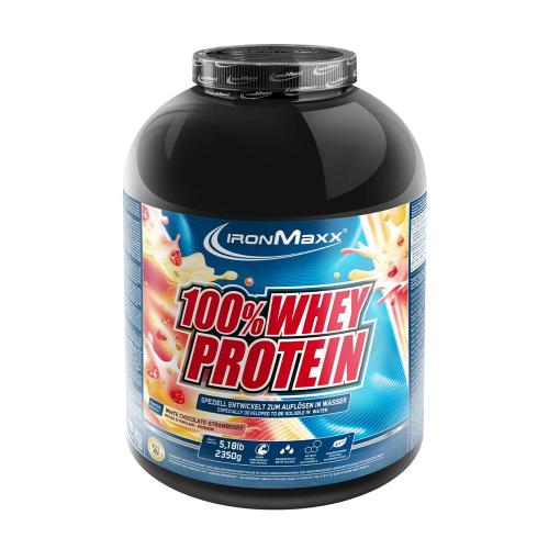 Ironmaxx 100% Whey Protein (2350 g, Jahodová bílá čokoláda)