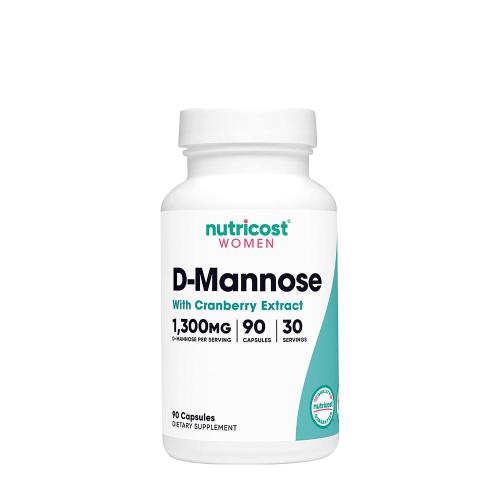 Nutricost D-Mannose with Cranberry Extract for Women 1300 mg (90 Kapsla)