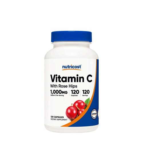 Nutricost Vitamin C with Rose Hips Capsules (120 Kapsla)