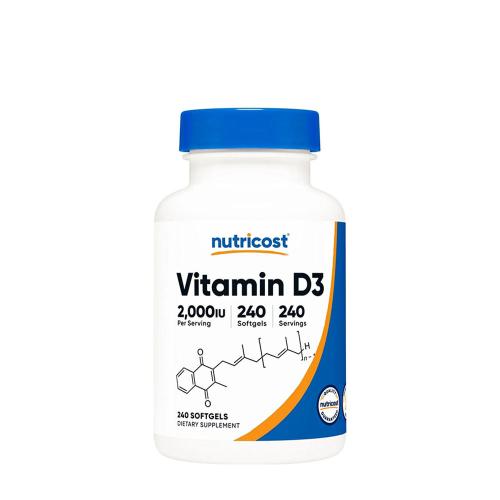 Nutricost Vitamin D3 2,000 IU (240 Měkká kapsla)