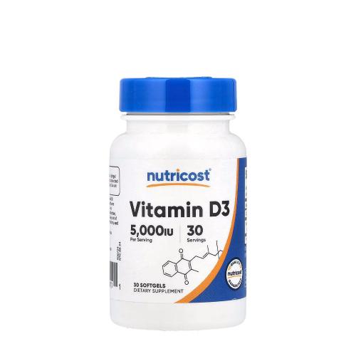 Nutricost Vitamin D3 5,000 IU (30 Měkká kapsla)