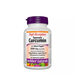   Webber Naturals Turmeric Curcumin with Black Pepper 8000 mg (60 Veg Kapsla)
