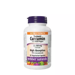   Webber Naturals Turmeric Curcumin with Black Pepper 32,500 mg (30 Veg Kapsla)